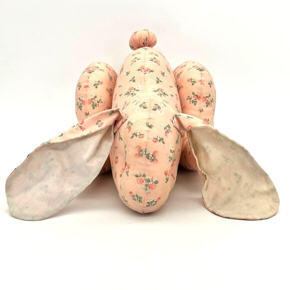 Vintage Floral Print Stuffed Easter Bunny Rabbit Plush Toy Handmade by Grandma - Picture 8 of 16